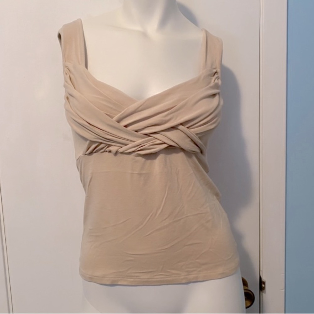Axara Tank Top with Stylish Roughing Detail - Size M